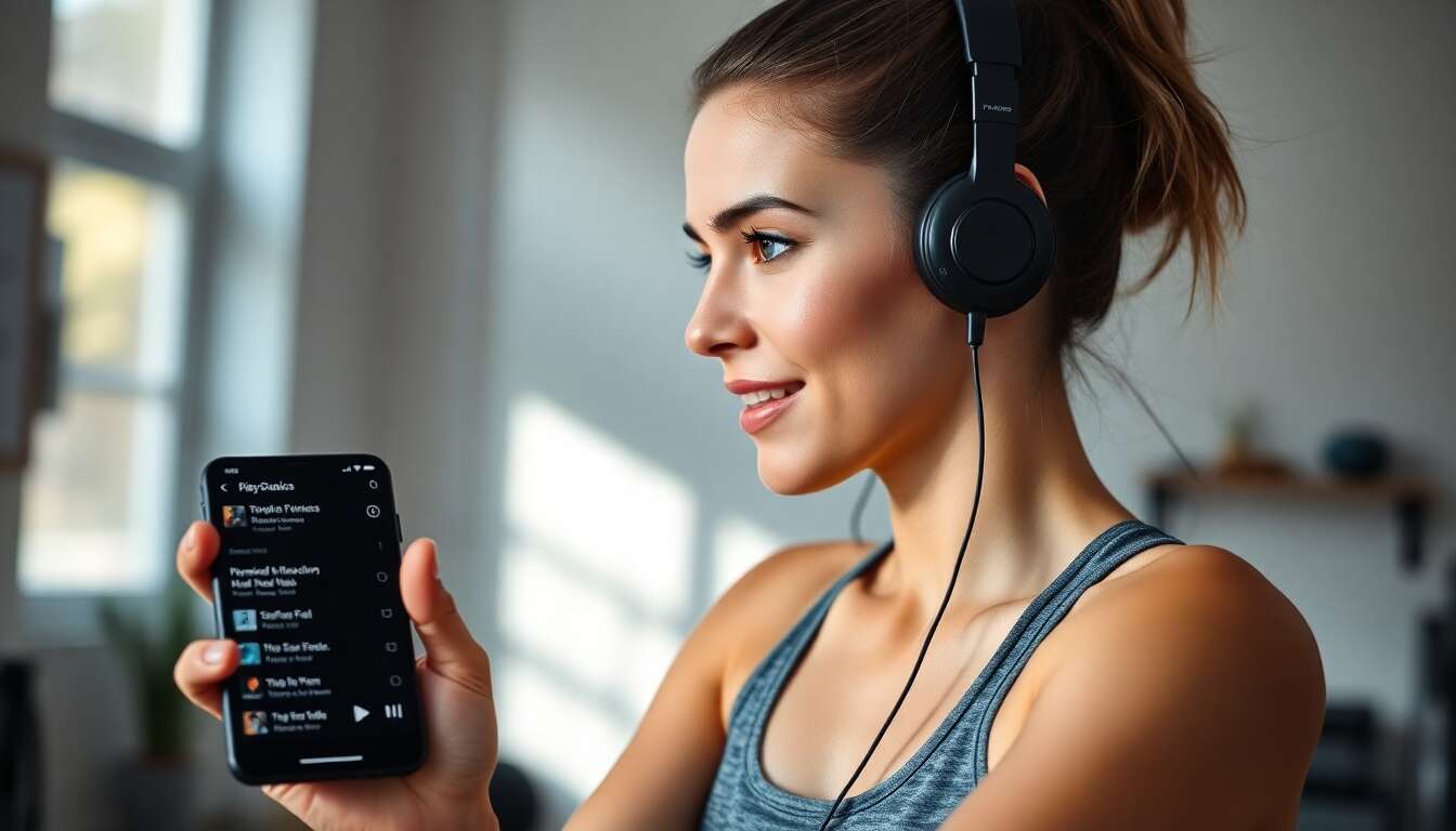 Exercices en musique : playlist boostante et casque adéquat