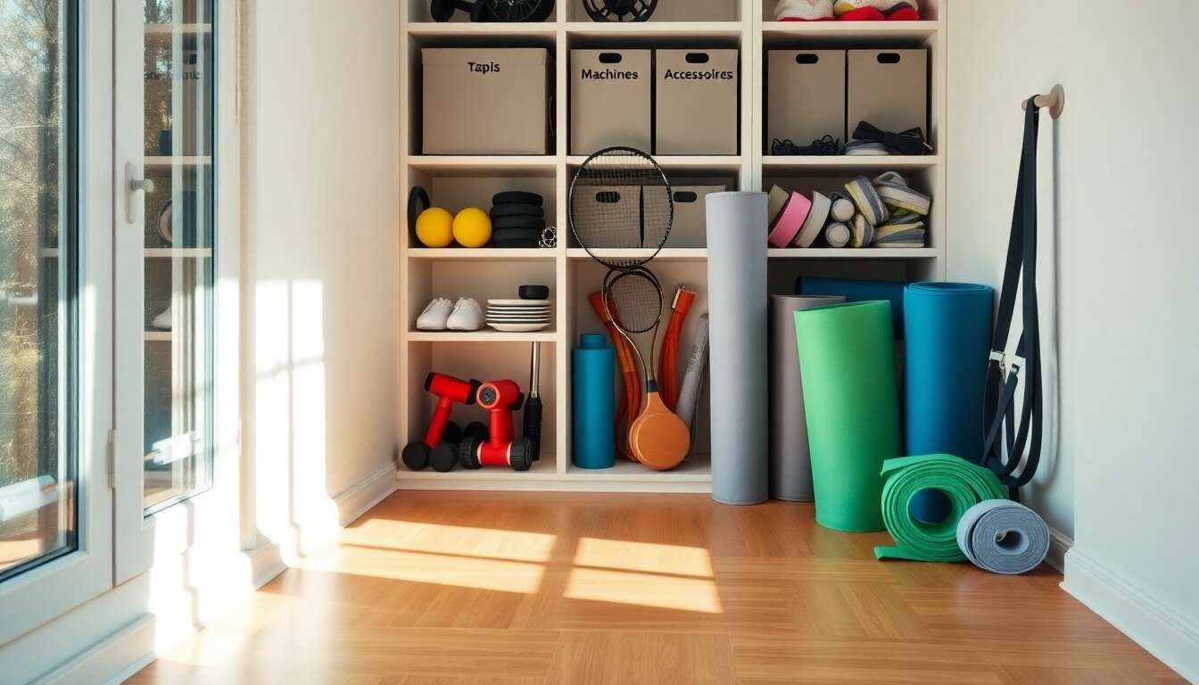 Techniques de rangement pour vos accessoires de sport à domicile