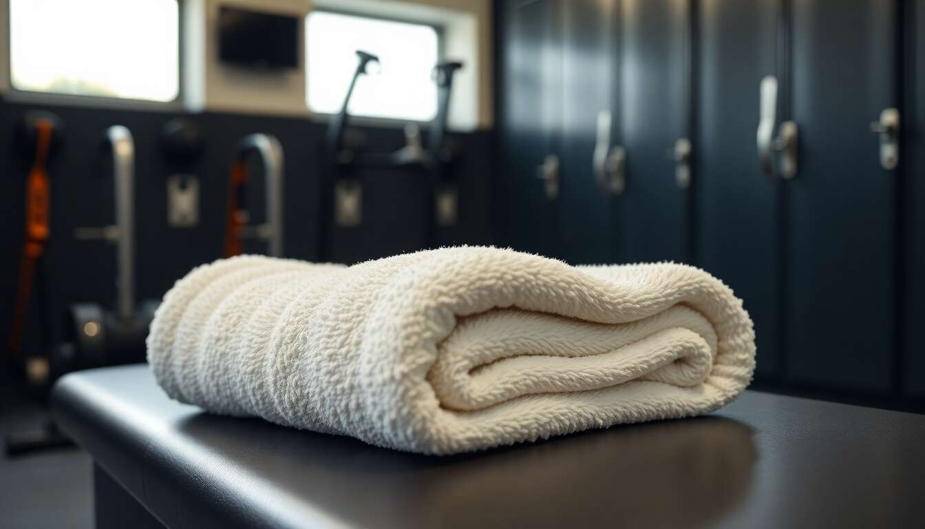 La serviette idéale après l'entraînement intense sur tapis