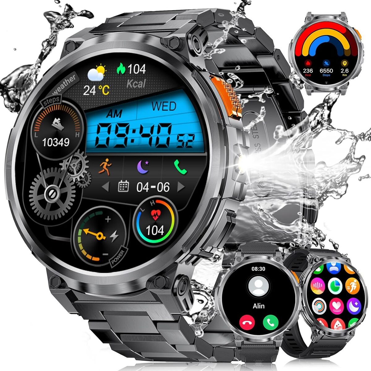 Test de la montre connectée LED pour homme de 1.85" : performance et élégance