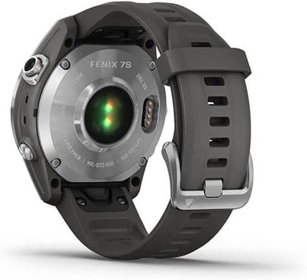 Garmin - fenix 7S - Montres GPS multisports connectée haute performance - Silver avec bracelet gris - Boitier 42 mm
