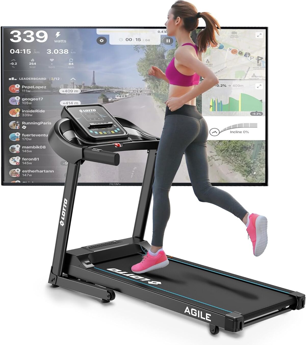 Test du tapis de course pliable Lotto Agile 1.5 HP