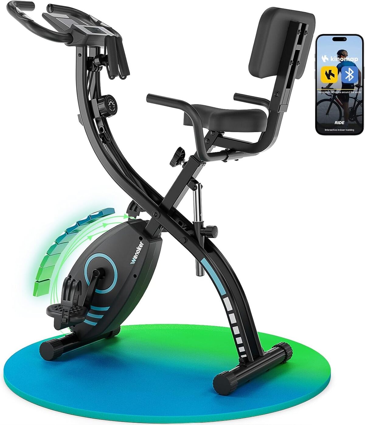 Test du vélo d'appartement Wenoker pliable : 16 niveaux de résistance magnétique