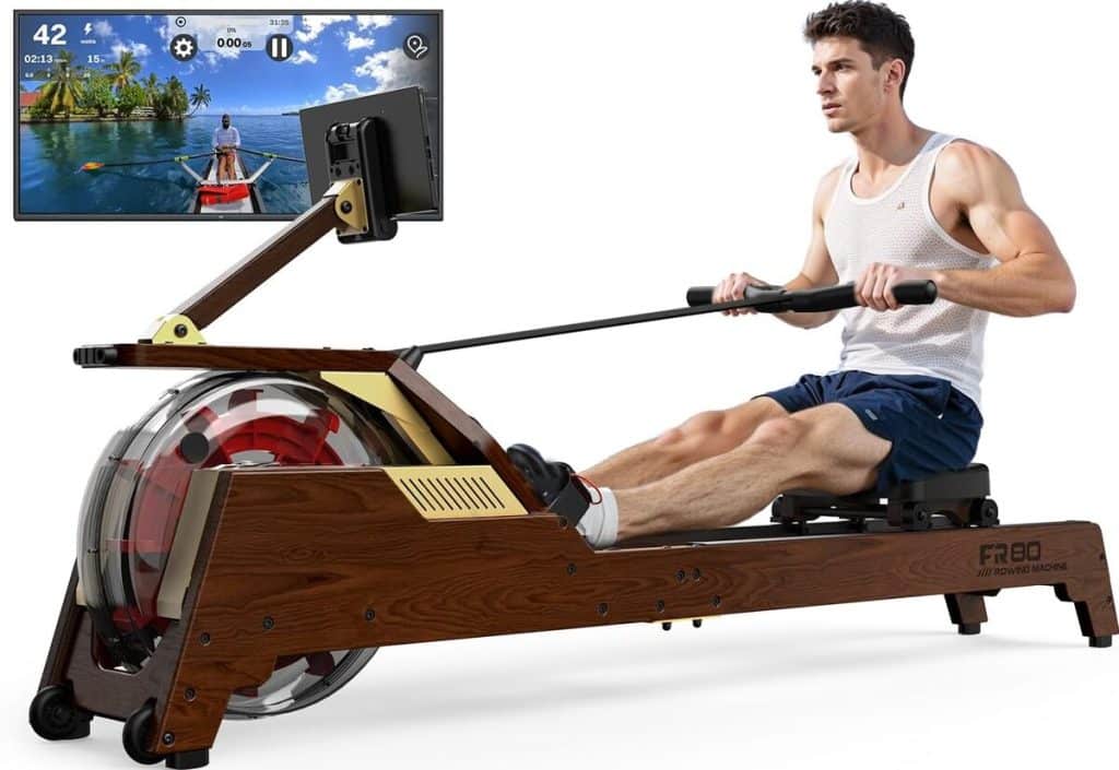 Test VOWVIT Rameur d'eau en bois Bluetooth doré