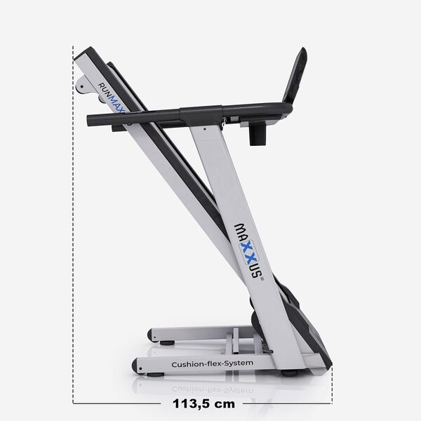 MAXXUS Tapis de Course 5.0 - Pliable, Inclinable, Electrique, Écran LCD, Professionnel, Système Cushion-Flex, Charge Max 120kg - Tapis de Marche, Roulant, Machine Sport Maison, Cardio-Training