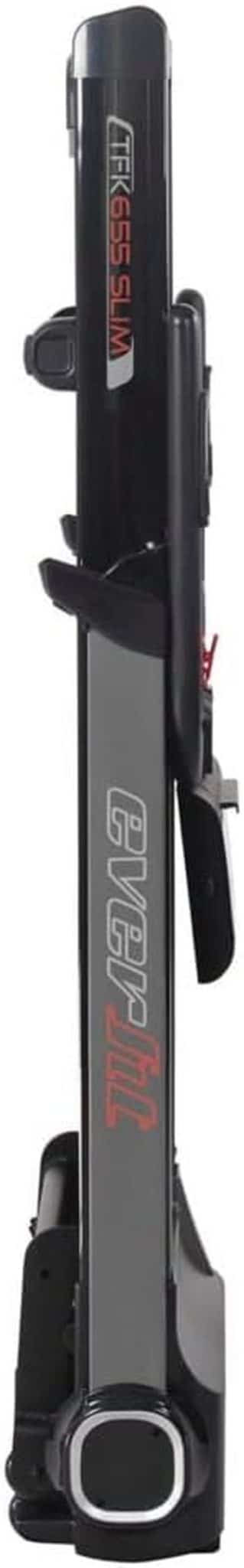 Everfit Tapis Roulant TFK 655 SLIM - Gris - 5 écrans LED blancs - Récepteur sans fil pour bande cardio intégrée - Système de détection de fréquence cardiaque par hand-pulse - Bluetooth