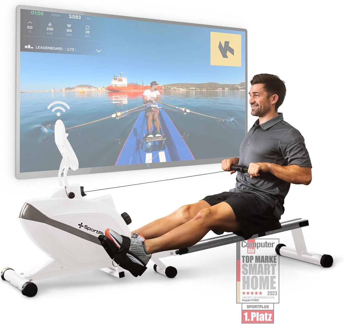 Test du SportPlus rameur pliable avec frein magnétique silencieux