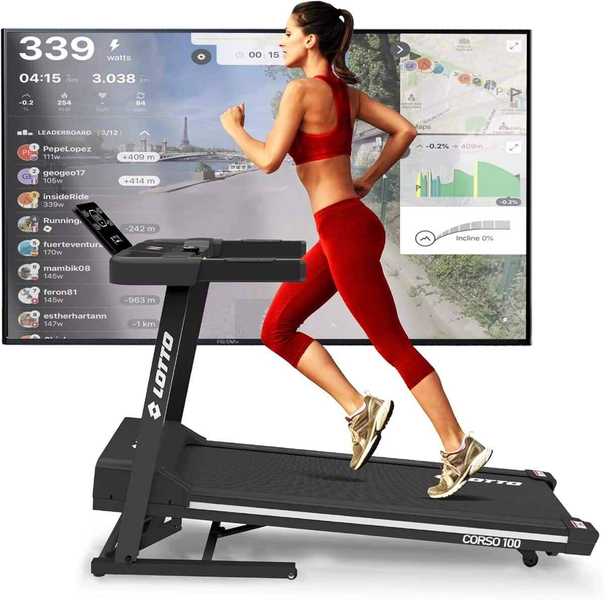 Test du tapis de course pliable Lotto Corso 100 : puissance et connectivité