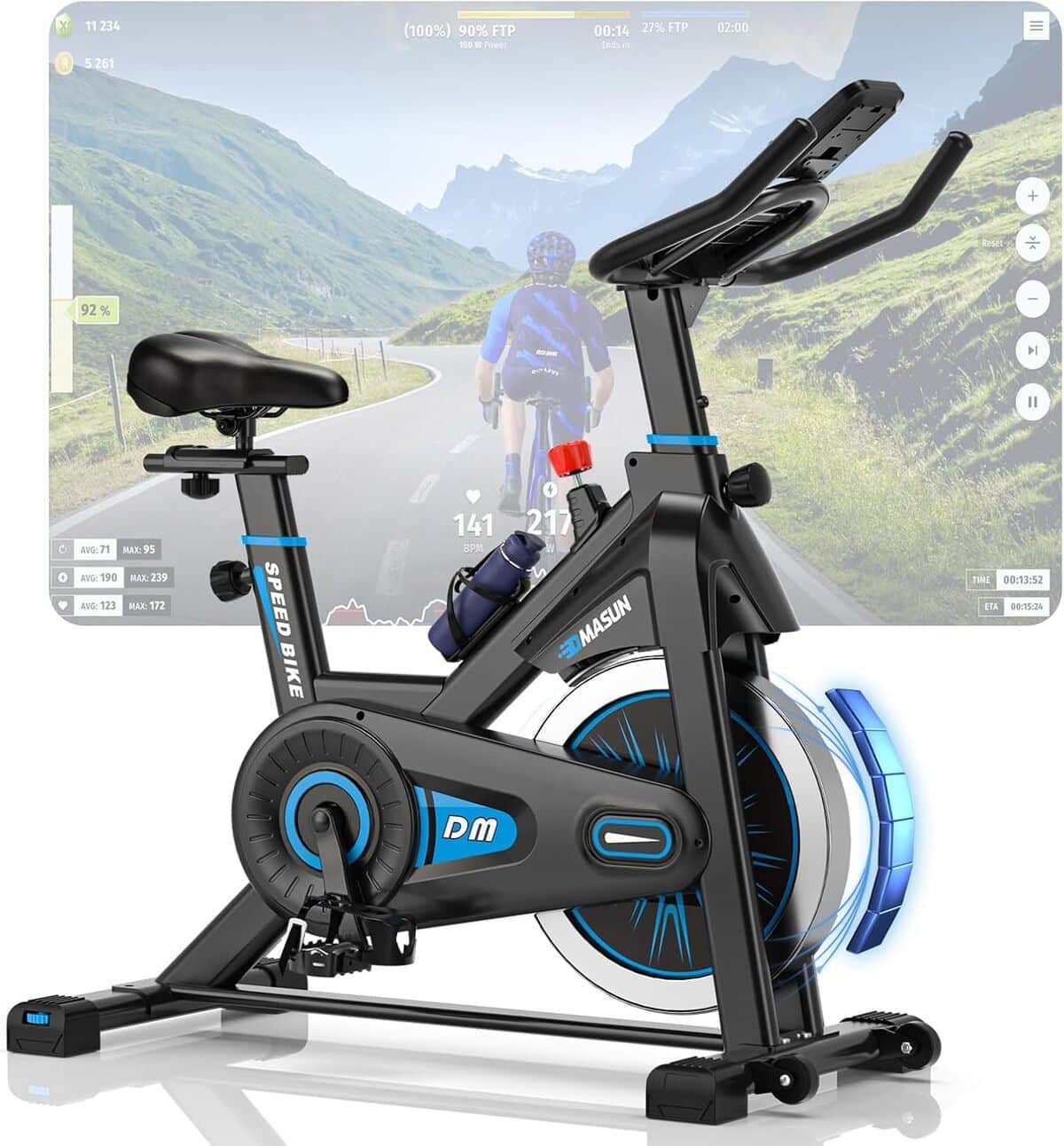 Test du vélo d'appartement magnétique DMASUN : performance silencieuse et résistance ajustable