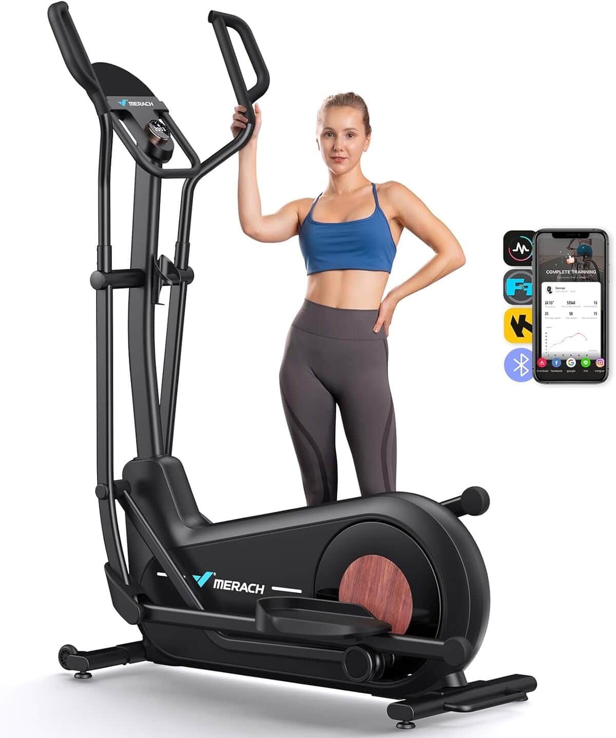 Test du vélo elliptique Merach écologique : performance ultra silencieuse avec app