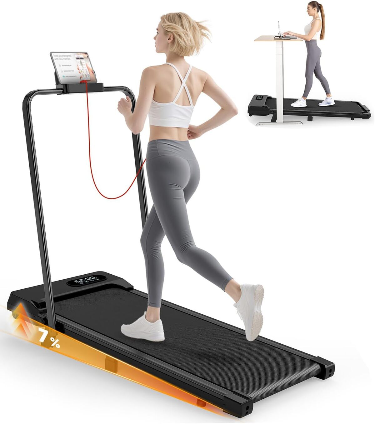 Test : tapis de course pliant 2 en 1 2.5HP pour bureau