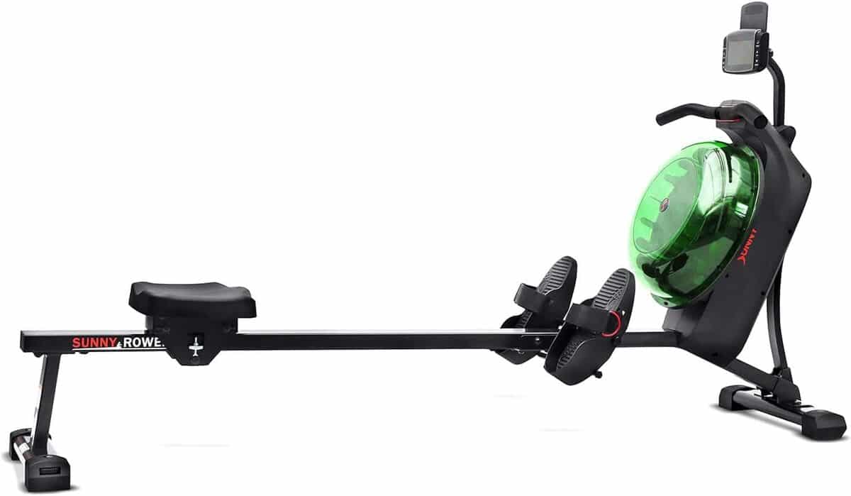 Test du rameur à eau Sunny SF-RW522017GRN : haute résistance et verticalité