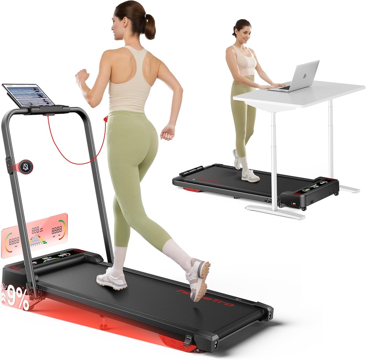 Test du tapis de course pliable homeTro 5-en-1 : performance et polyvalence