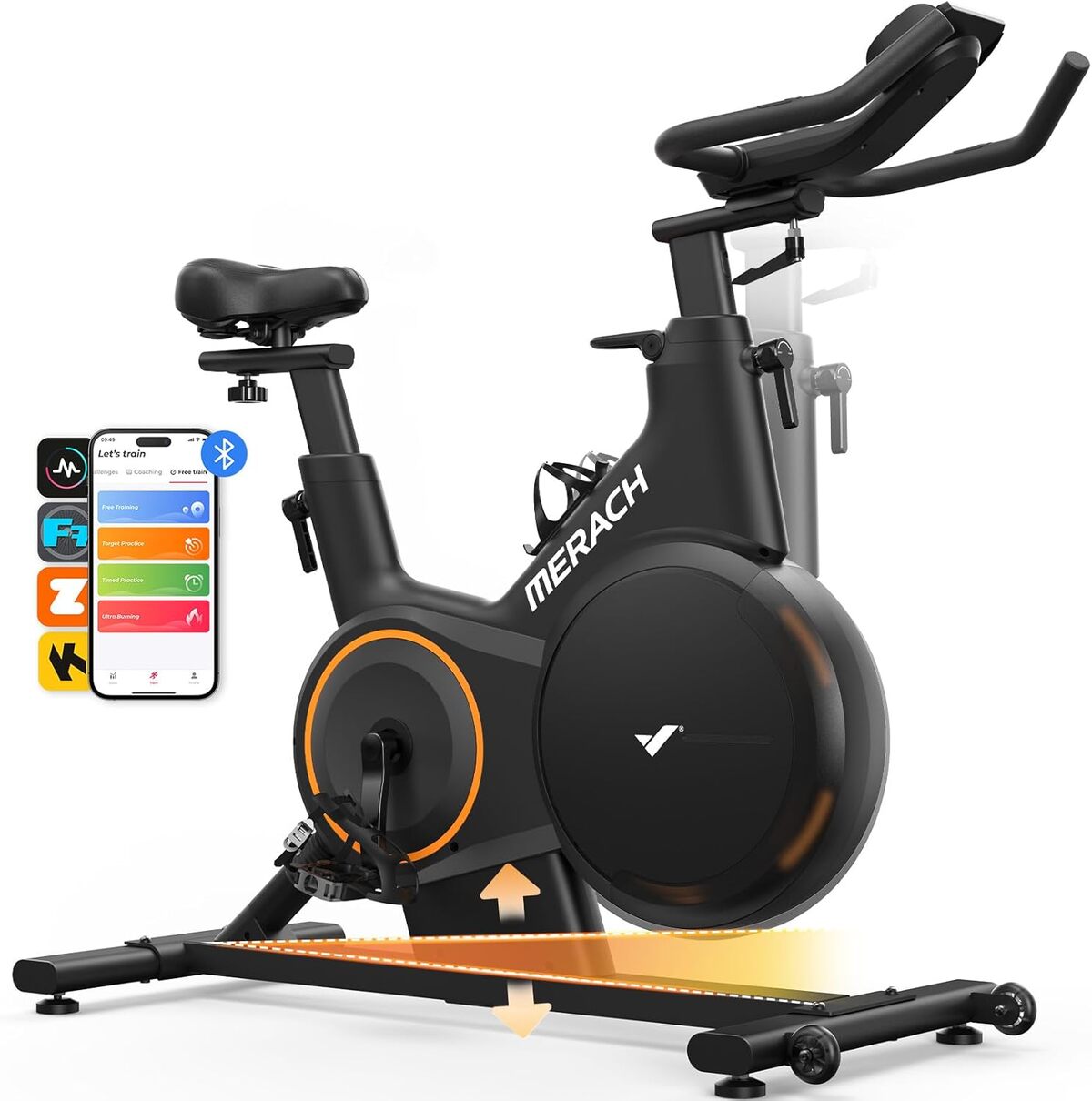 Test du vélo d'appartement Merach avec inclinaison réglable