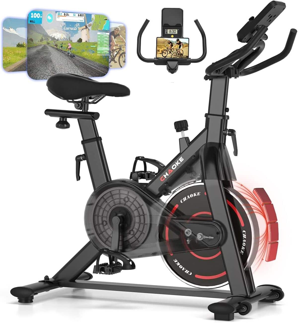 Test du vélo d'appartement magnétique CHAOKE : silencieux et connecté pour le cardio