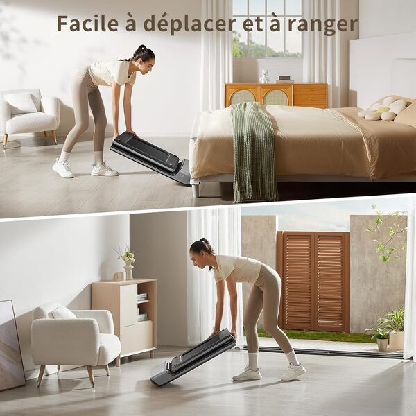 WalkingPad Tapis de Marche Pliable, Tapis Roulant Électrique Silencieux 6 km/h, Walking Pad pour Maison et Bureau Con Télécommande