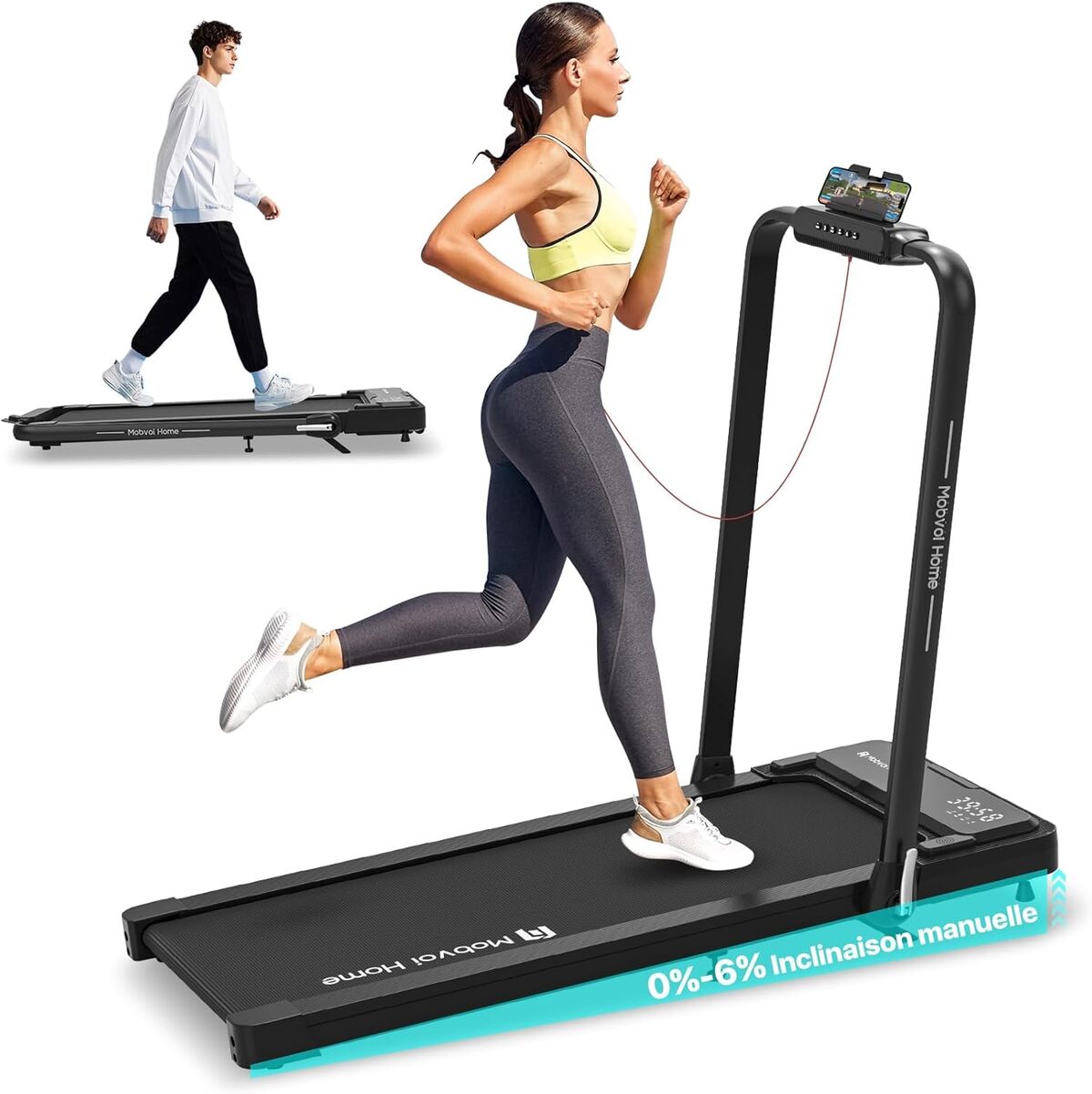Test : mobvoi Home 3 en 1 tapis de course pliable, puissant et compact