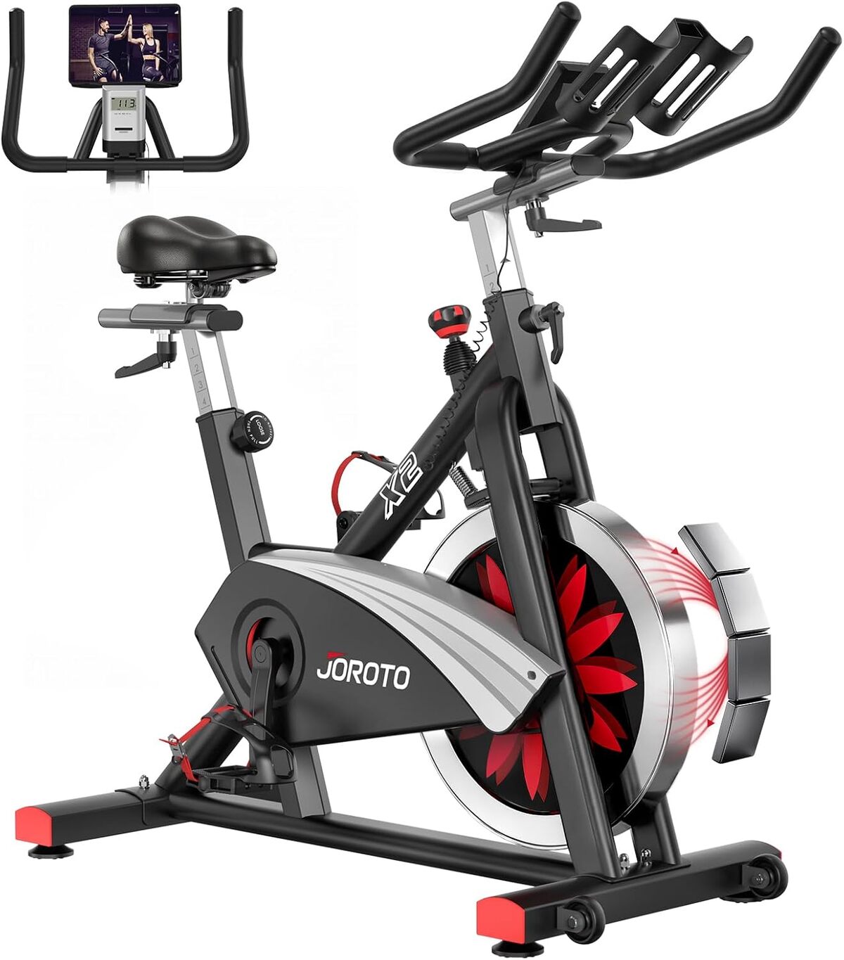 Test du vélo d'appartement JOROTO X2PRO : résistance magnétique et connectivité