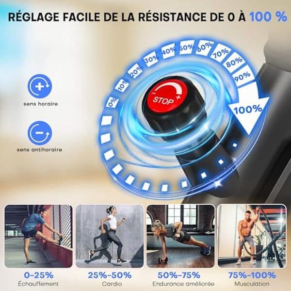Découvrez le vélo d'appartement CHAOKE, un modèle silencieux et réglable conçu pour un entraînement cardio optimal à domicile. Explorez ses fonctionnalités et trouvez votre rythme.
