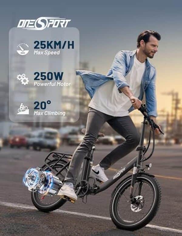 Découvrez le test complet de l'e-bike onesport OT16-2, évaluant sa puissance de 250W et son impressionnante autonomie pour une expérience de conduite optimale.