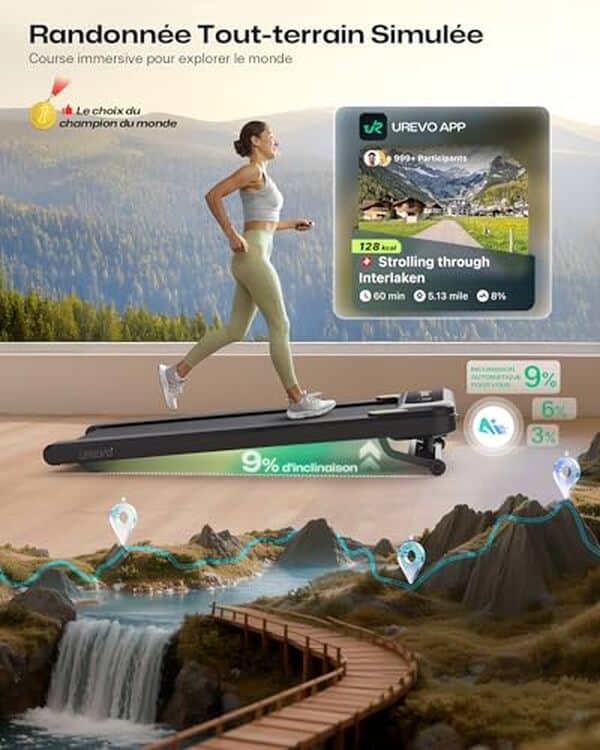 Découvrez notre test complet du tapis de course UREVO avec inclinaison automatique : un concentré de performance et d'innovation pour vos entraînements à domicile.