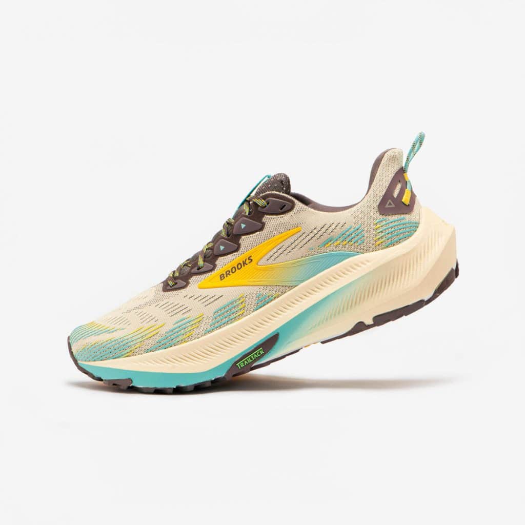 Test des chaussures de running trail Brooks Ghost jaune bleu chez Decathlon
