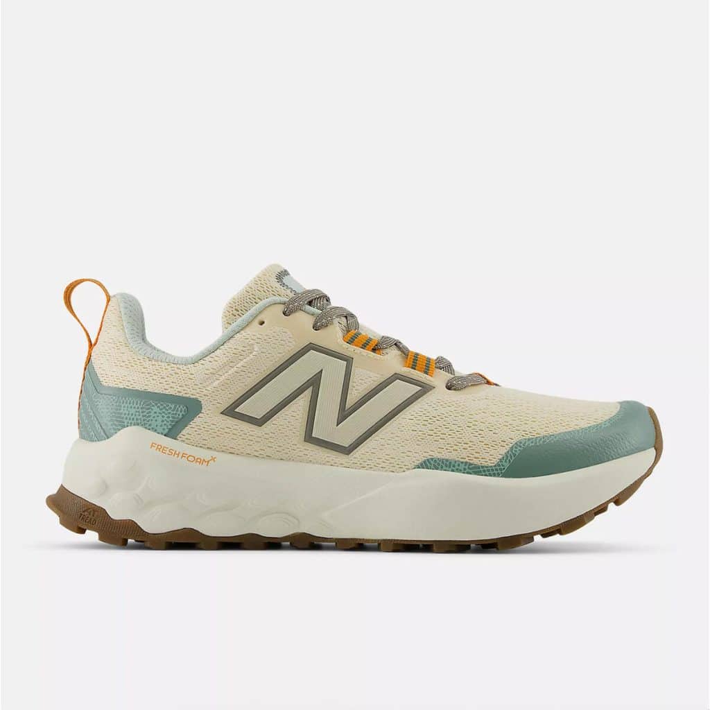 Test : chaussures de trail femme New Balance Garoe beige chez Decathlon