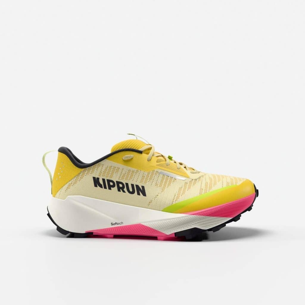 Test des chaussures de running trail femme Decathlon Kiprun Kipsummit jaunes