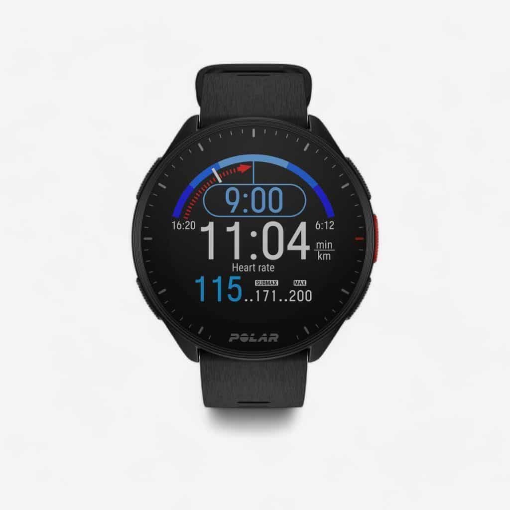 Test montre connectée cardio GPS Decathlon Polar Pacer noir