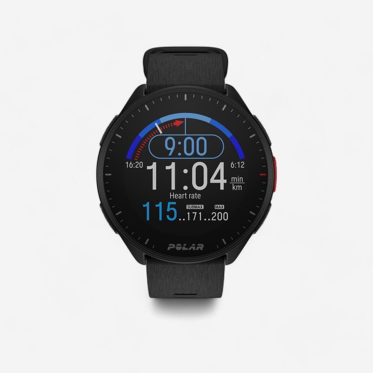 Test montre connectée cardio GPS Decathlon Polar Pacer noir